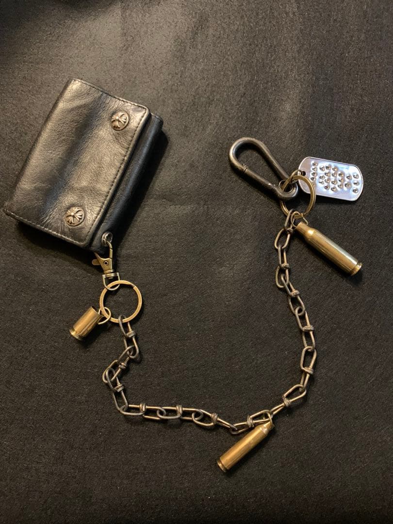 70sヴィンテージ ドッグタグ ウォレットチェーン ピールアンドリフト punk