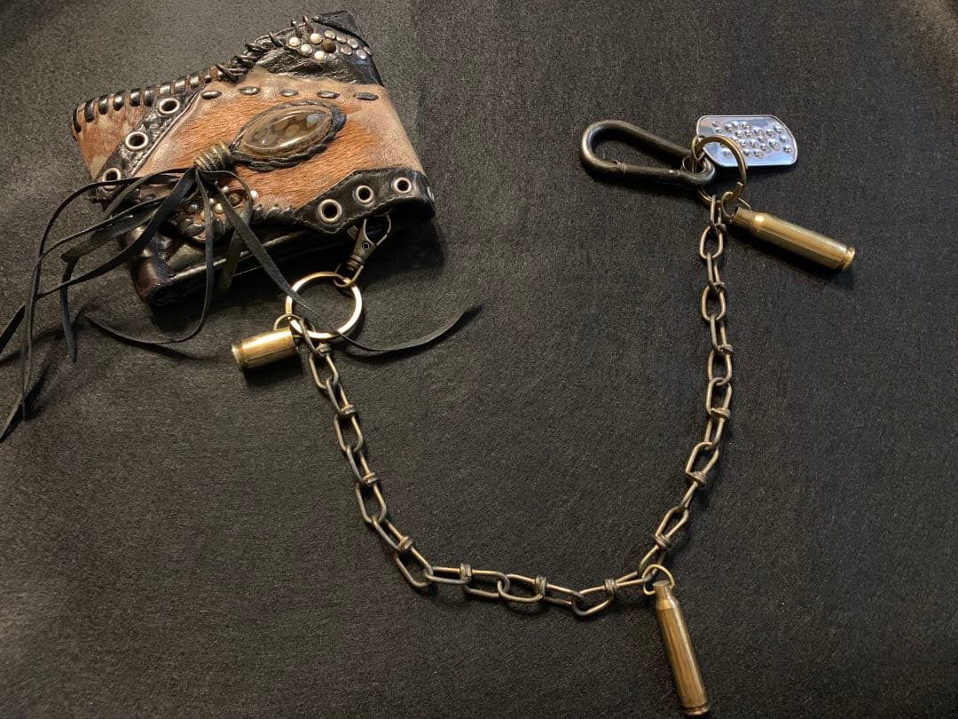 70sヴィンテージ ドッグタグ ウォレットチェーン ピールアンドリフト punk