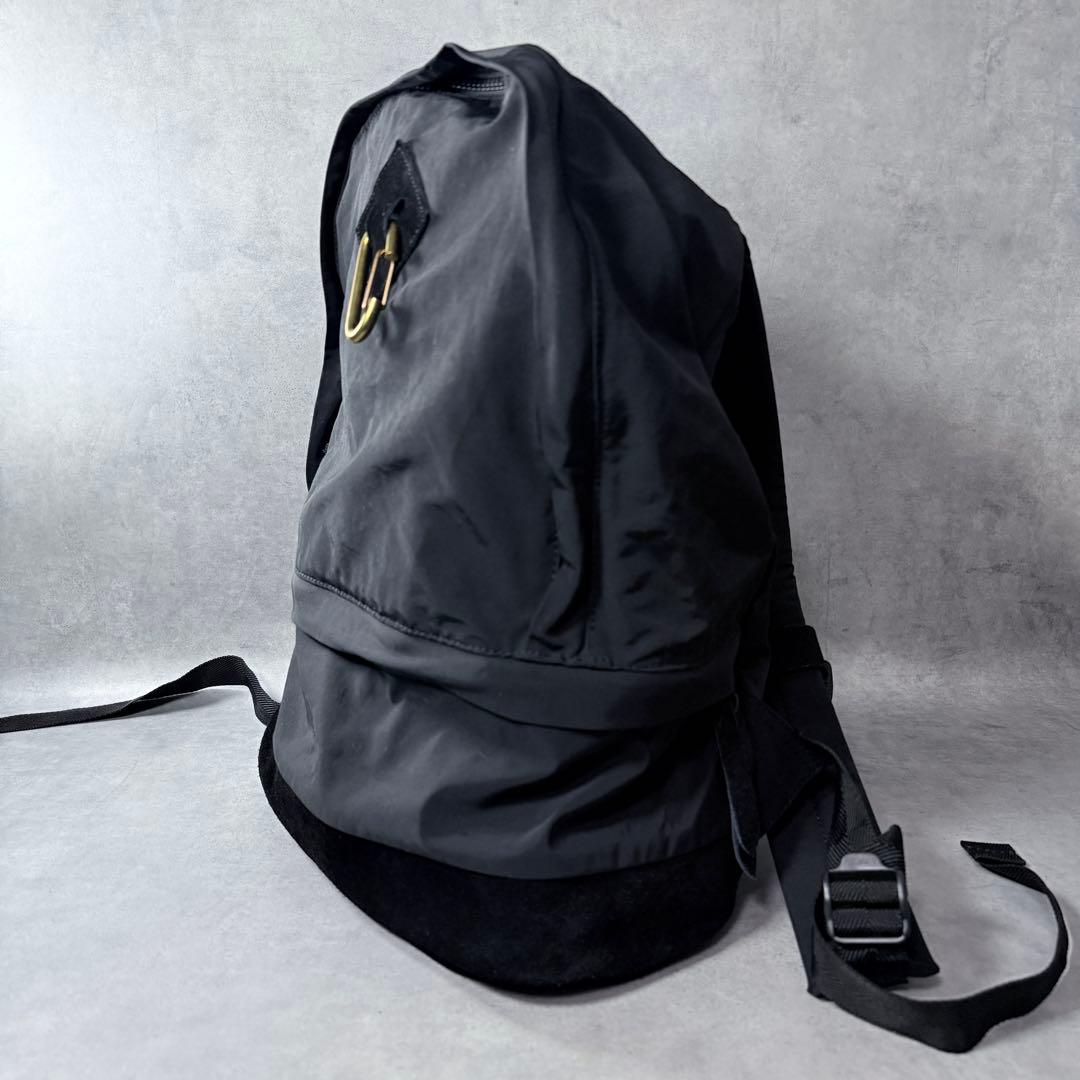 MASTER&Co. カラビナ付きデイパック リュック スエード 黒 良品