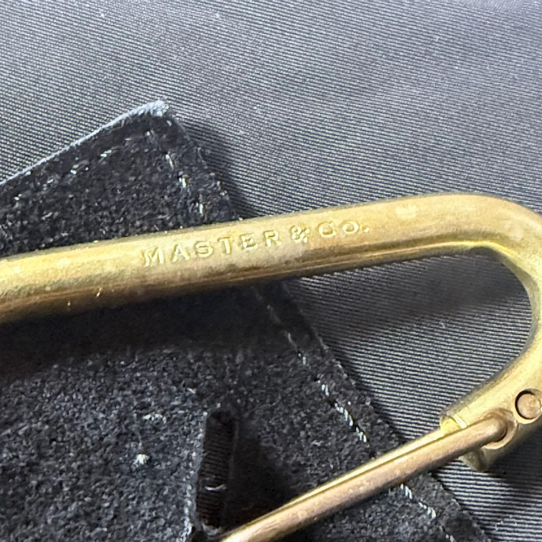 MASTER&Co. カラビナ付きデイパック リュック スエード 黒 良品