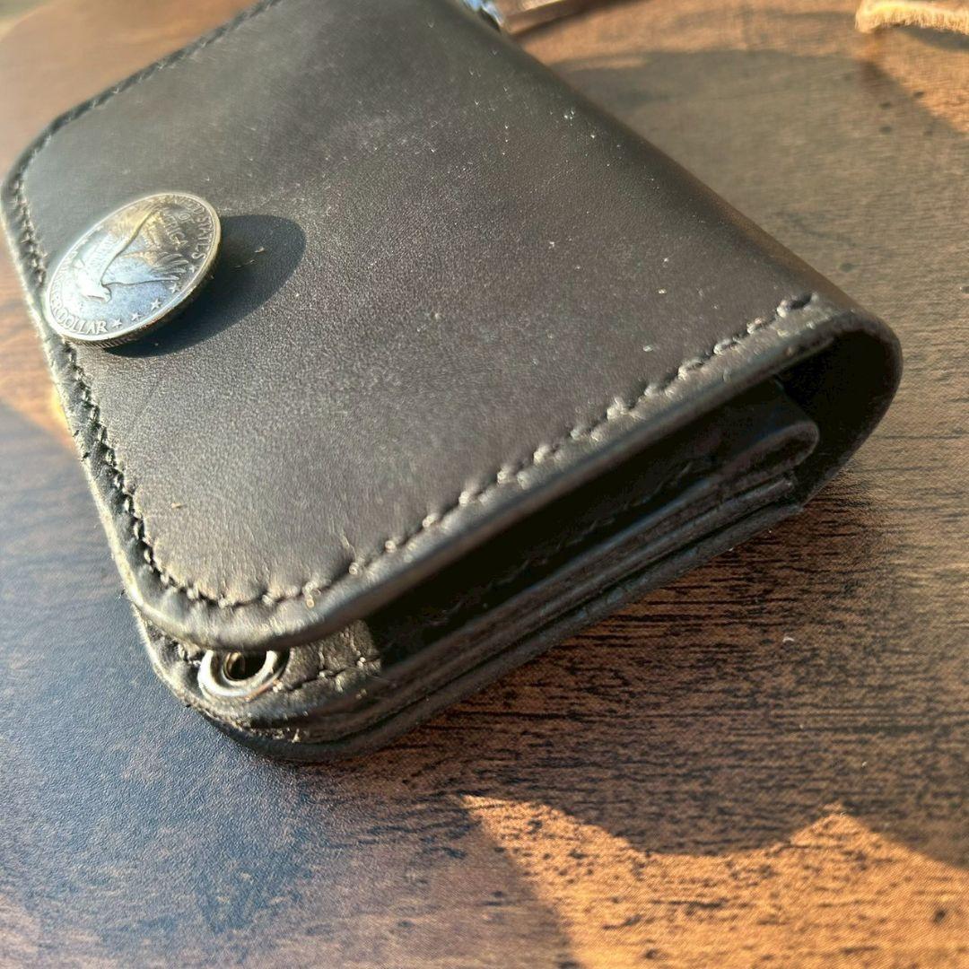 ハンドメイド　コンチョ　ハーフトラッカーウォレット