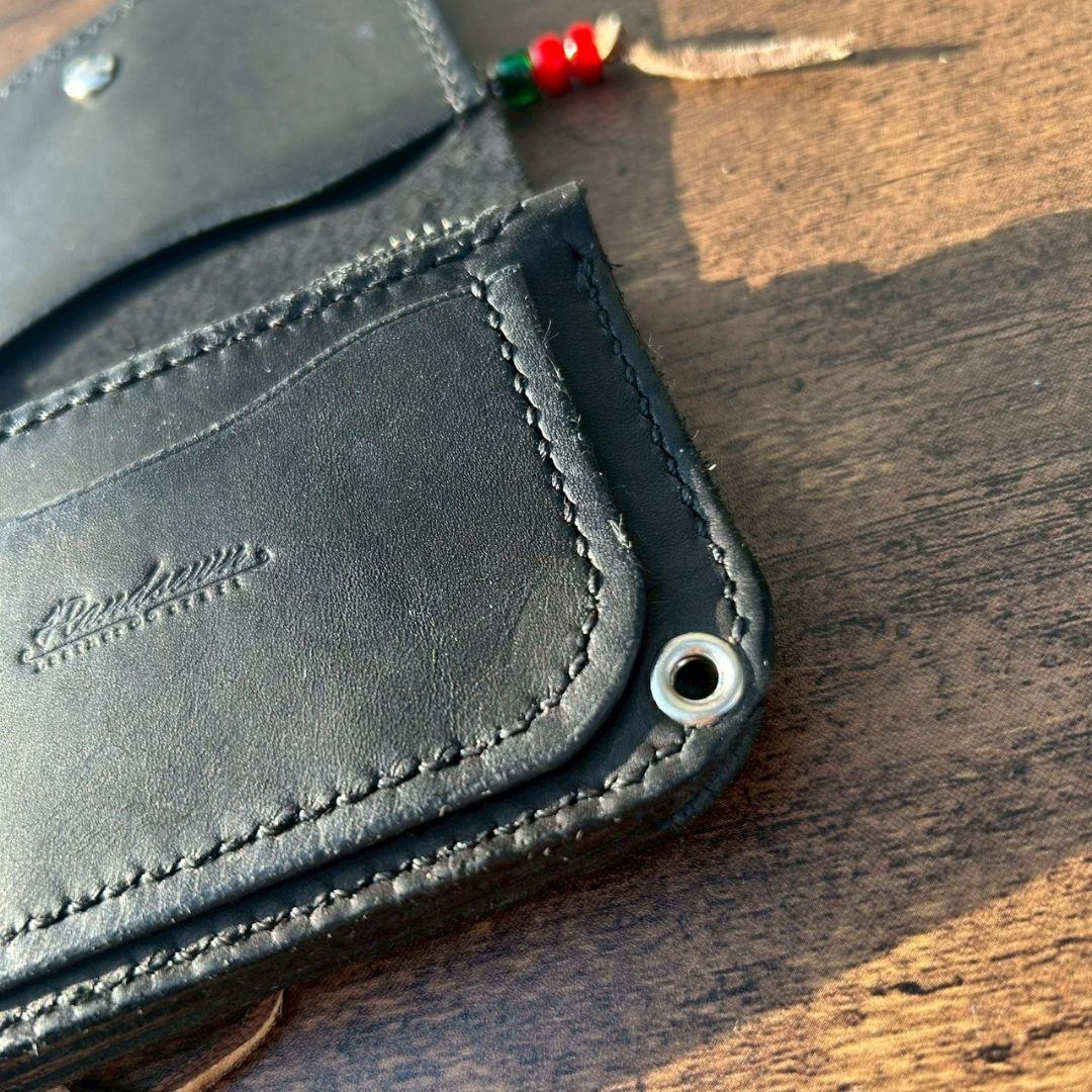 ハンドメイド　コンチョ　ハーフトラッカーウォレット