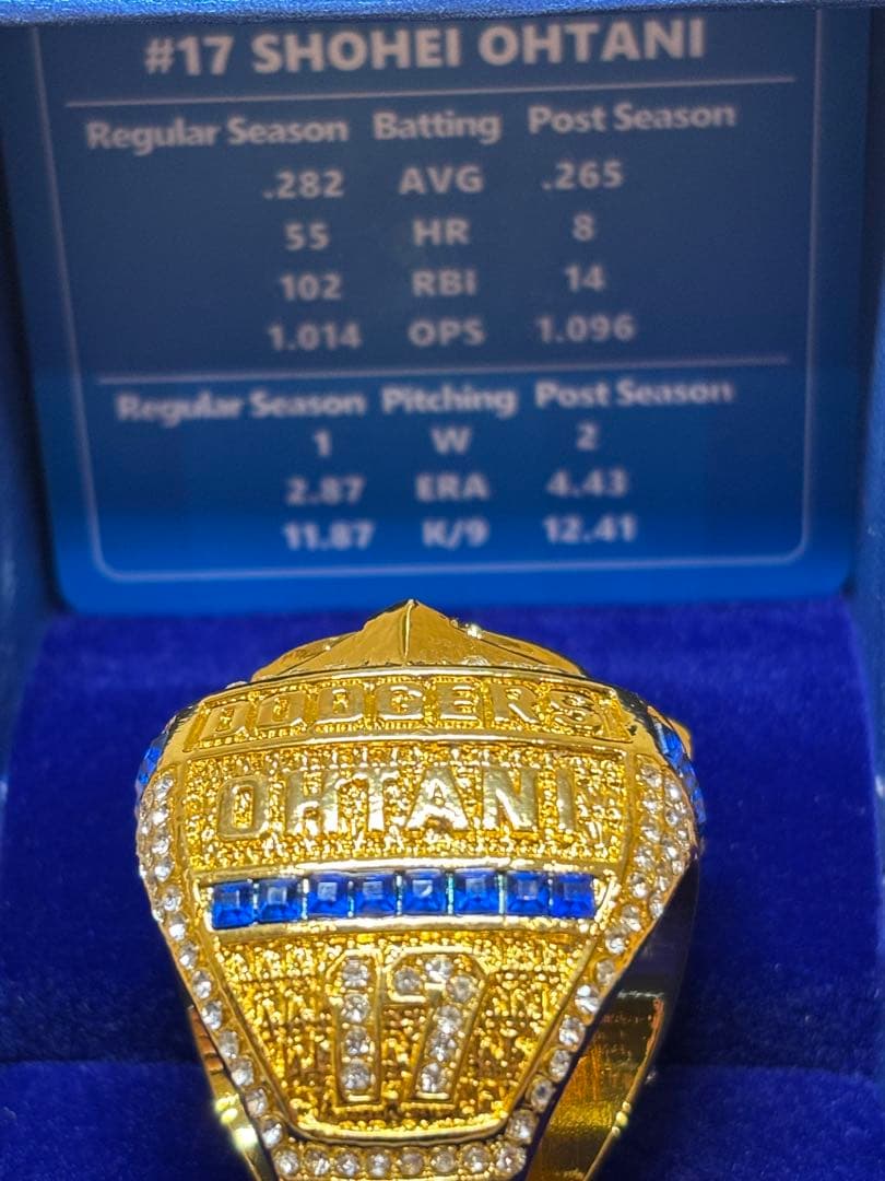 ⭐️大谷翔平⭐️2025世界一リング ドジャーブルー＆ホワイト 厳選4点構成セット