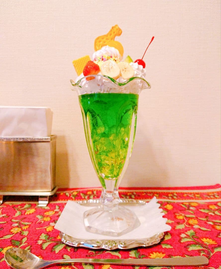 昭和レトロ 純喫茶のキリンさんパフェ 食品サンプル