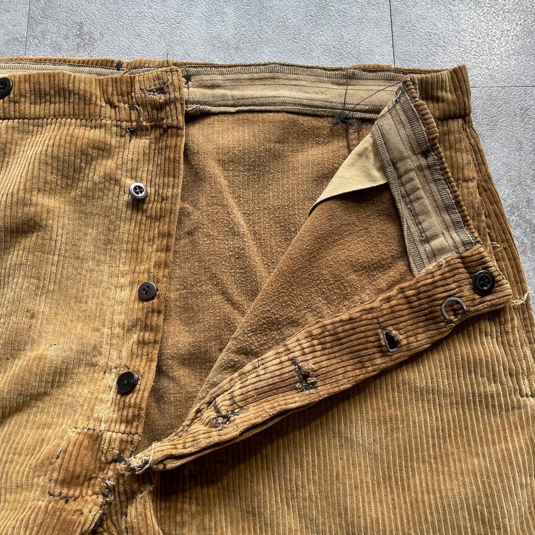 40-50s ファーマーズ 太畝コーデュロイ ブラウン W37