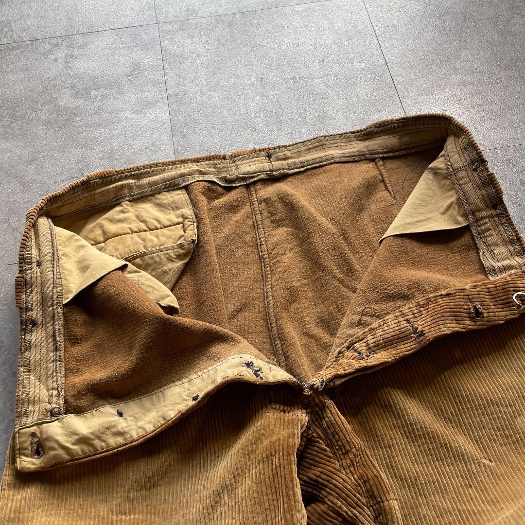 40-50s ファーマーズ 太畝コーデュロイ ブラウン W37