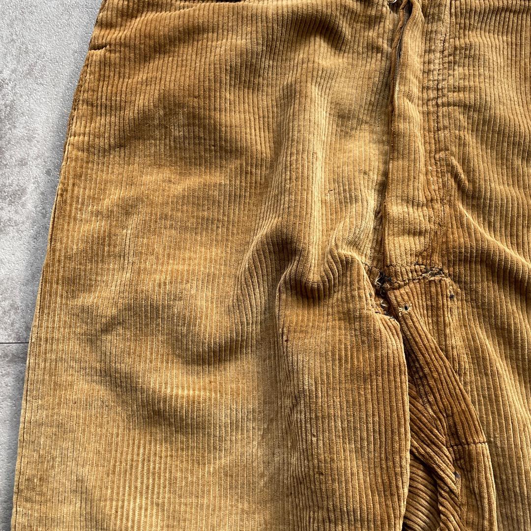 40-50s ファーマーズ 太畝コーデュロイ ブラウン W37