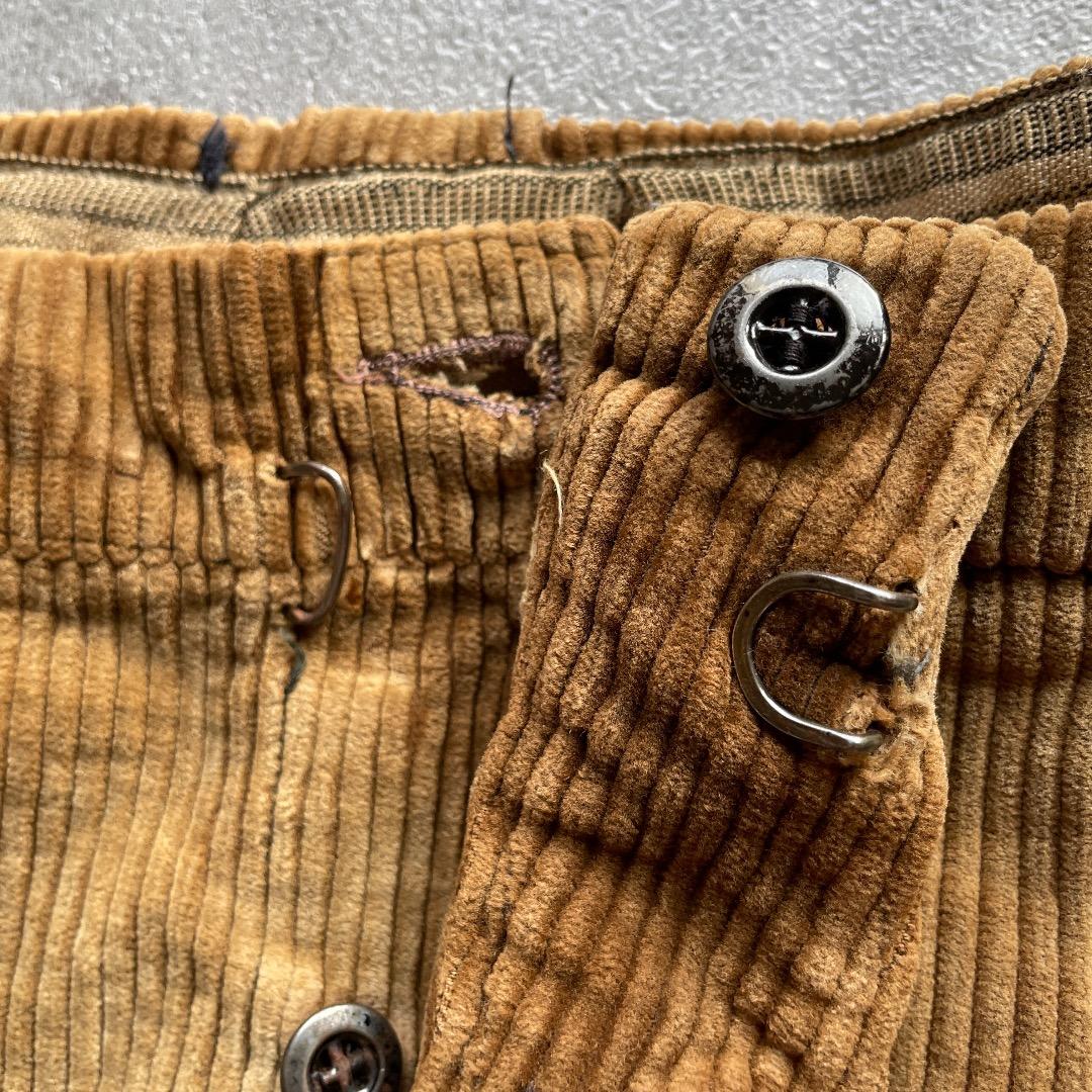 40-50s ファーマーズ 太畝コーデュロイ ブラウン W37