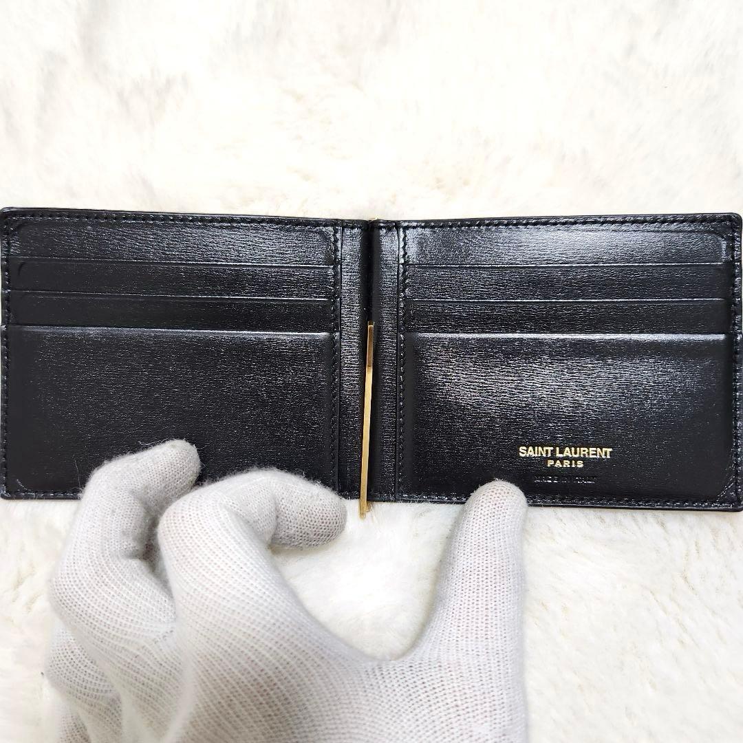 ✨極美品　付属品完備✨サンローラン　マネークリップ　カサンドラ　YSL ブラック
