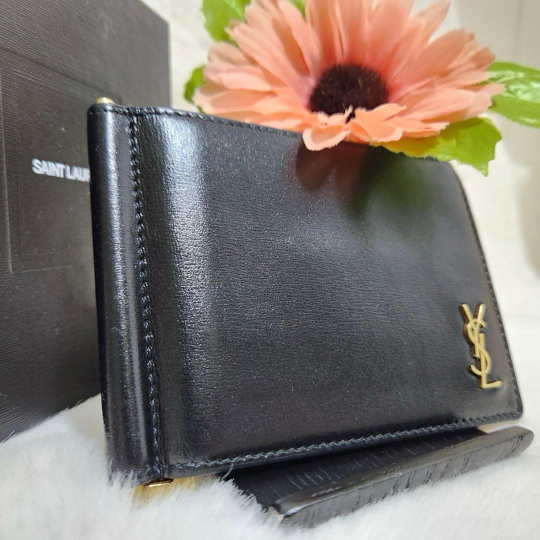 ✨極美品　付属品完備✨サンローラン　マネークリップ　カサンドラ　YSL ブラック