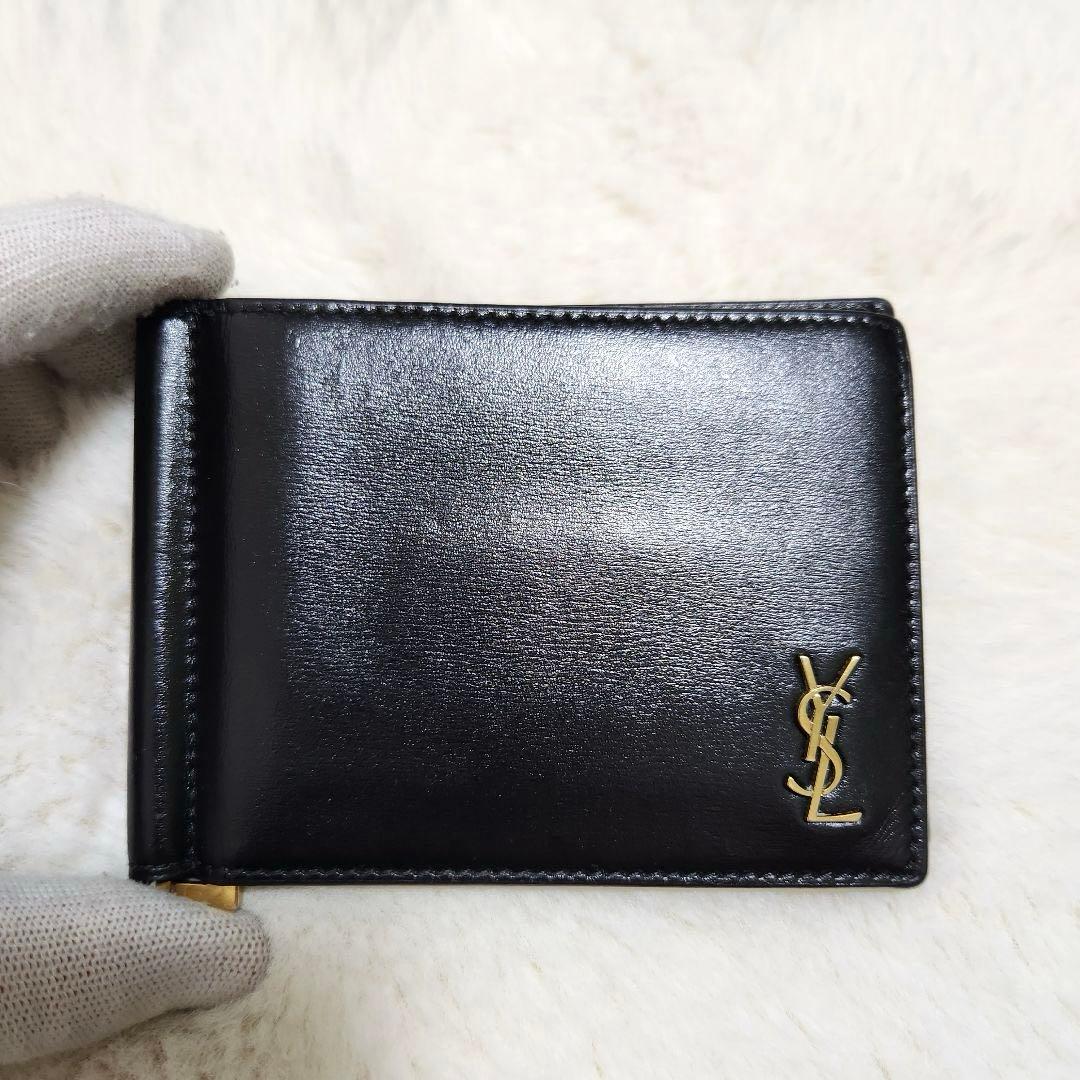 ✨極美品　付属品完備✨サンローラン　マネークリップ　カサンドラ　YSL ブラック