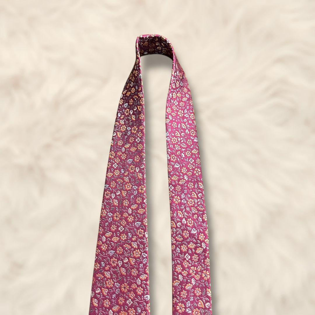 【未使用級✨】現行品 ポールスミス 花柄 ボタニカル柄 赤紫 橙水灰 ジャガード