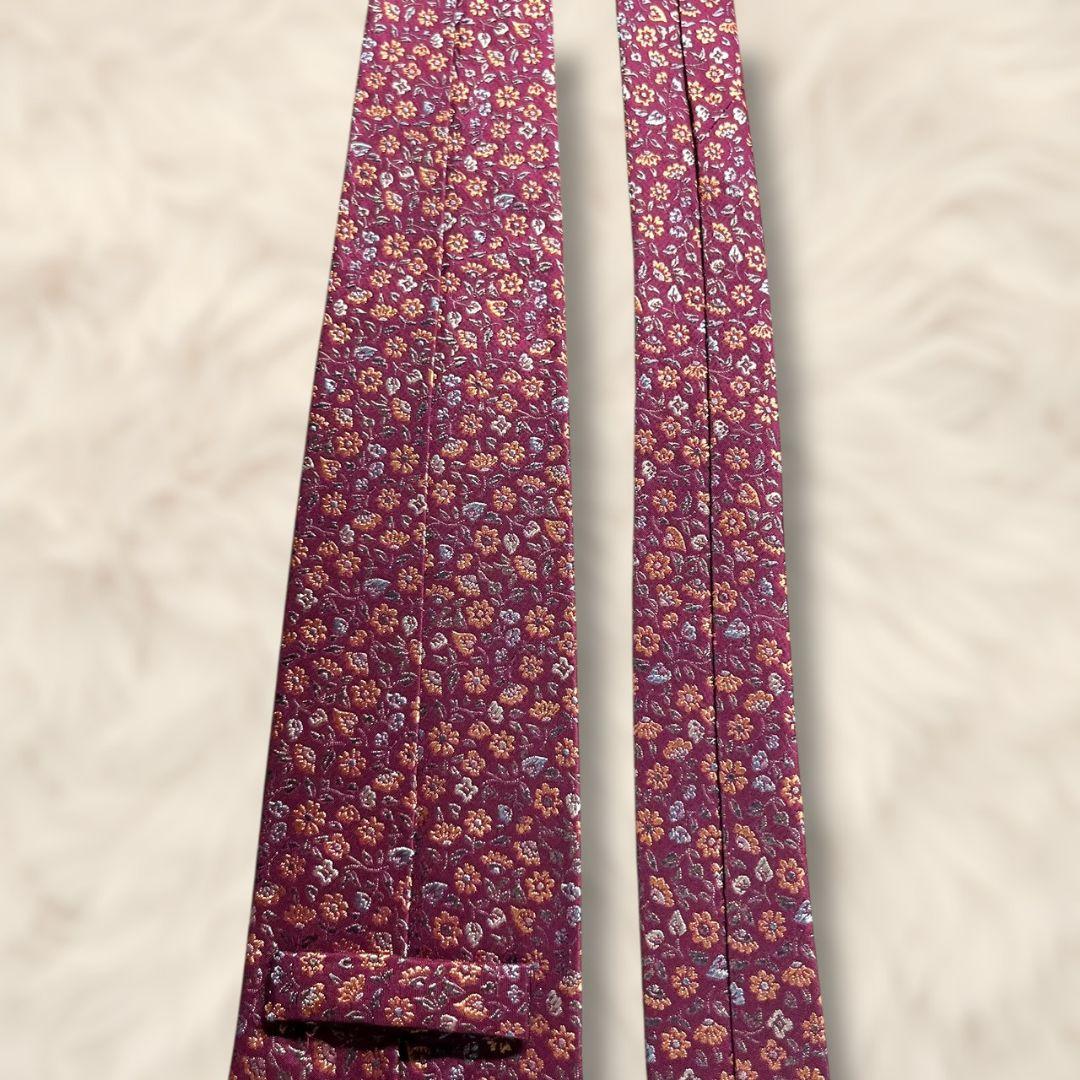 【未使用級✨】現行品 ポールスミス 花柄 ボタニカル柄 赤紫 橙水灰 ジャガード