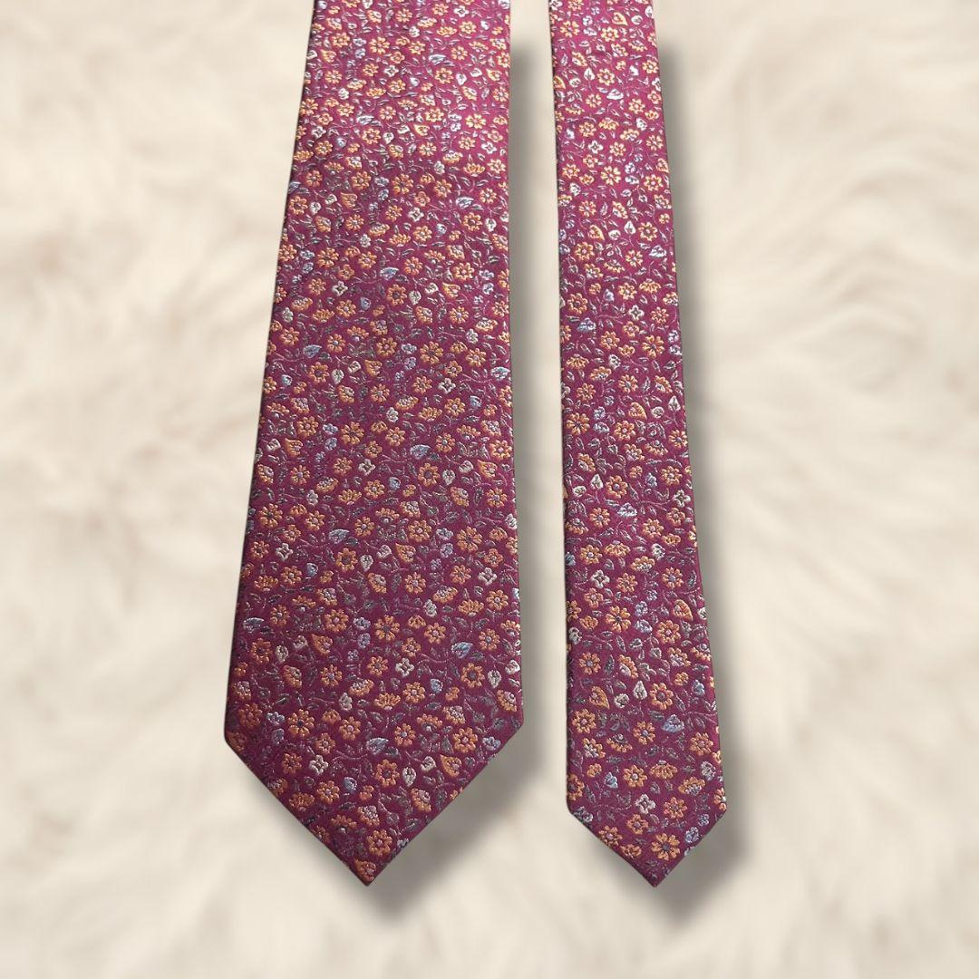 【未使用級✨】現行品 ポールスミス 花柄 ボタニカル柄 赤紫 橙水灰 ジャガード