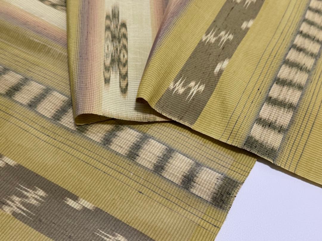 新品未使用　大城廣四郎 　琉球かすり　手織　本場琉球　大城一夫　反物　伝統工芸品