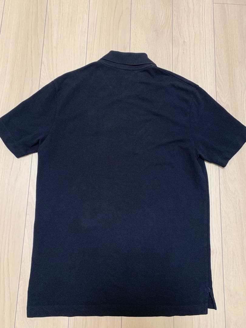 メゾンキツネ ポロシャツ ダブルフォックス L 黒 MAISON KITSUNE