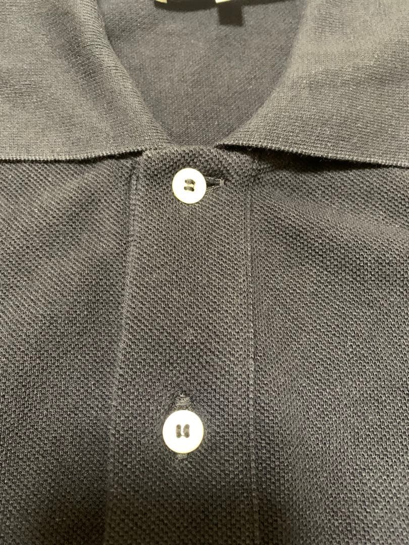 メゾンキツネ ポロシャツ ダブルフォックス L 黒 MAISON KITSUNE