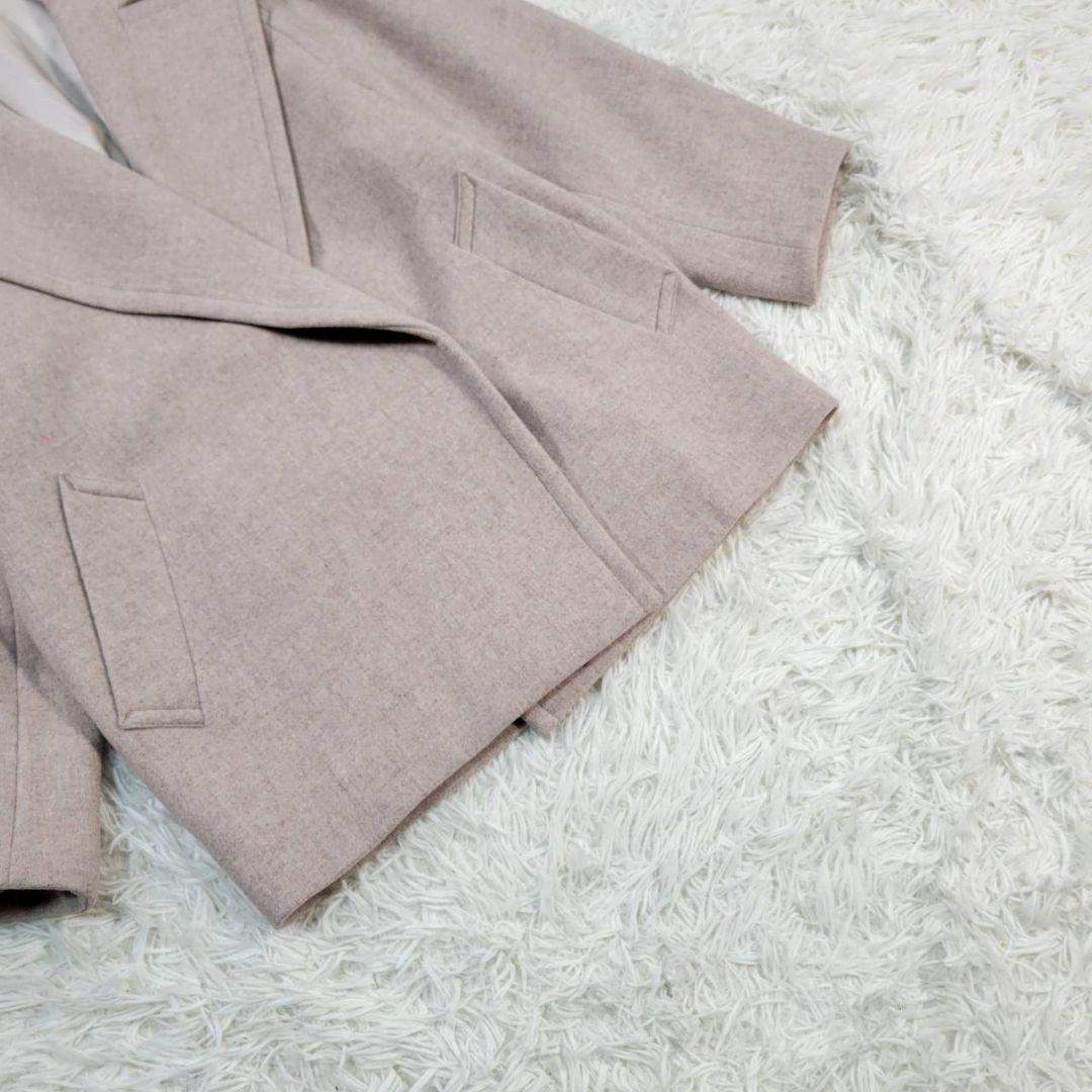 美品☆ビューティー&ユース MANTECO メルトンメランジミドルコート　M