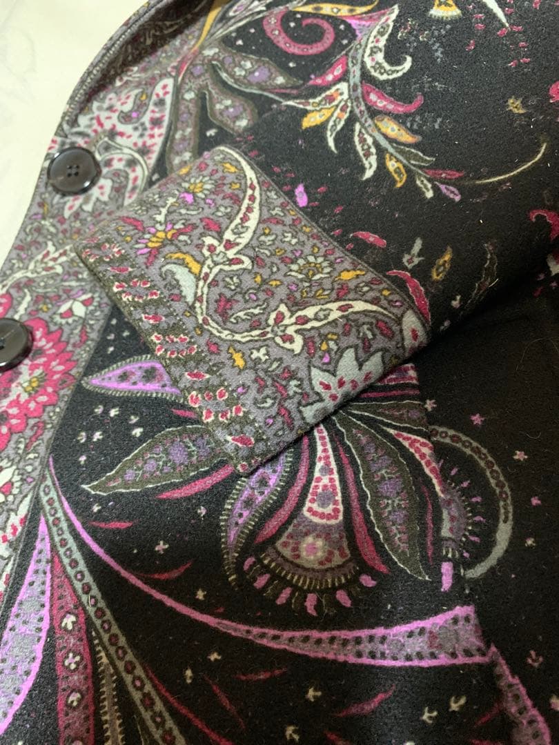 最終88% オフ！破格　新品　エトロ　上品　ペイズリー柄 チェスターコート　M