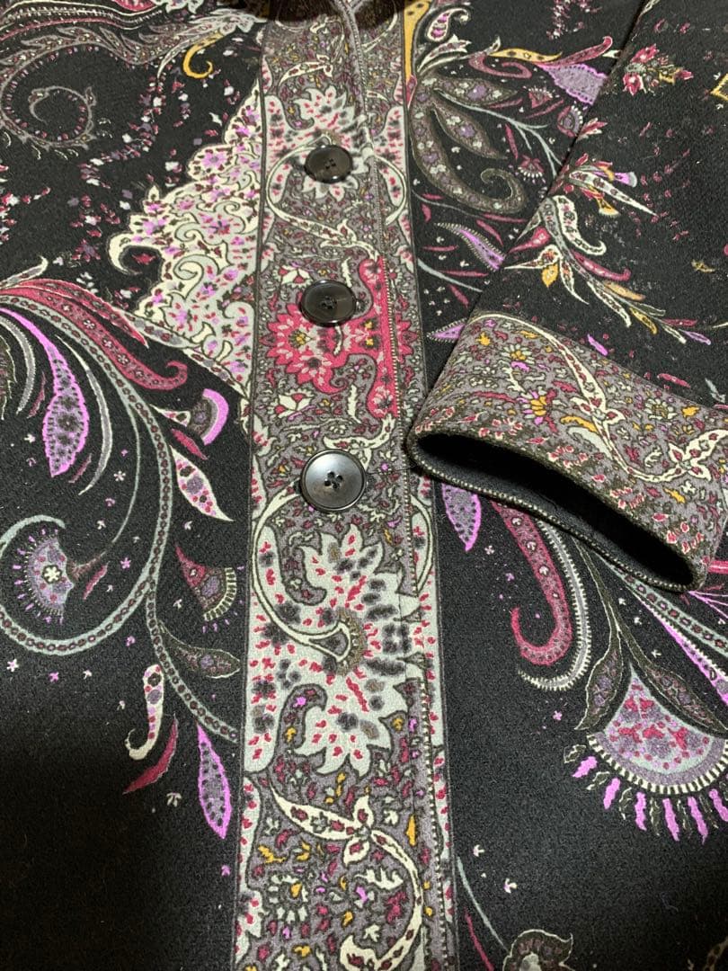 最終88% オフ！破格　新品　エトロ　上品　ペイズリー柄 チェスターコート　M