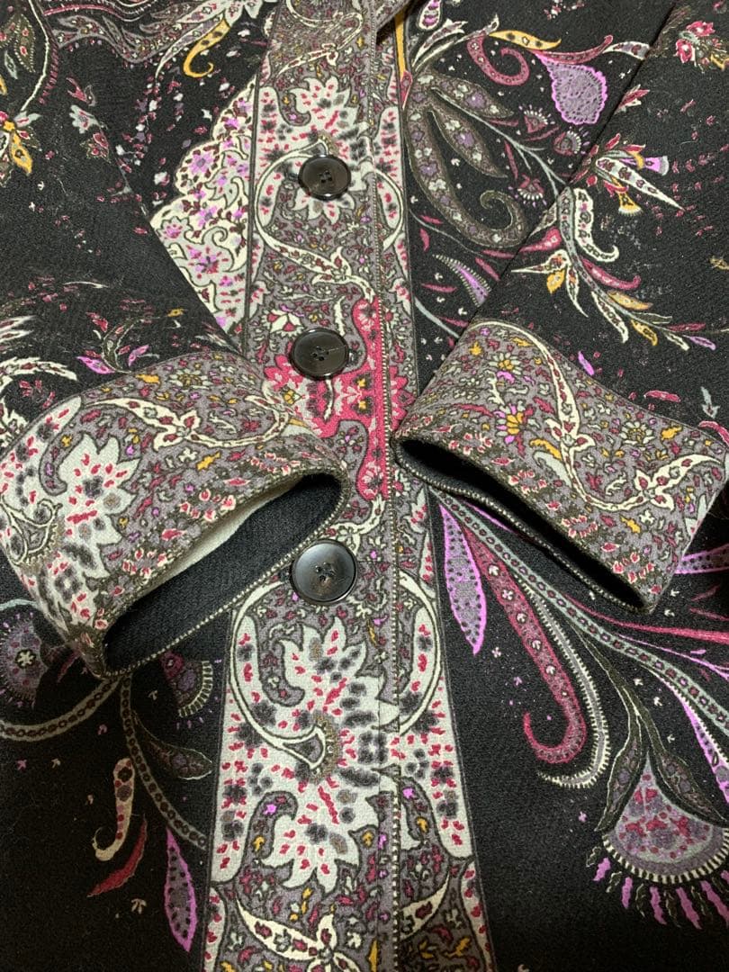 最終88% オフ！破格　新品　エトロ　上品　ペイズリー柄 チェスターコート　M