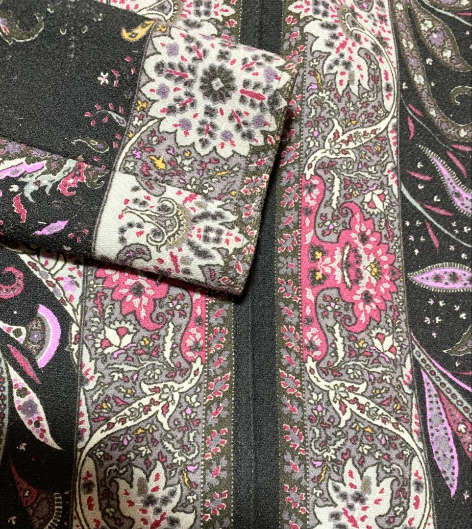 最終88% オフ！破格　新品　エトロ　上品　ペイズリー柄 チェスターコート　M