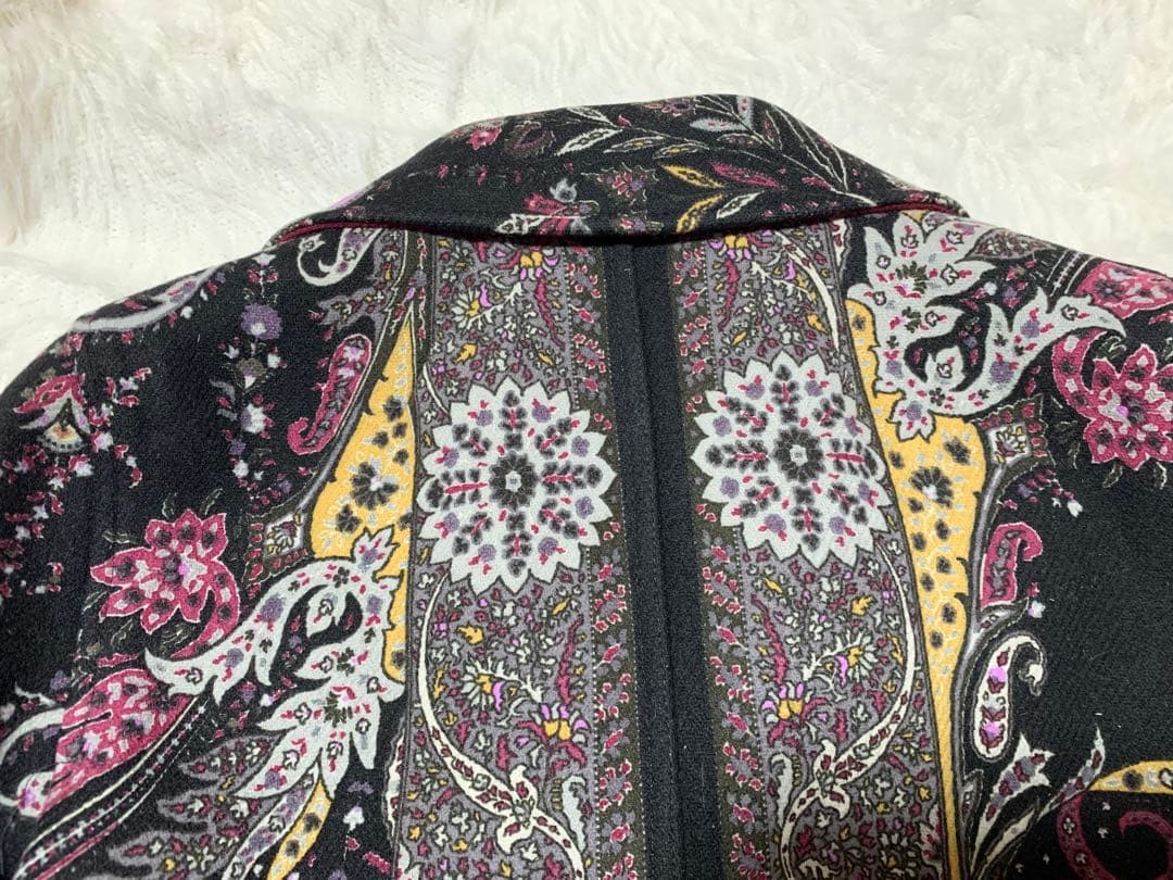 最終88% オフ！破格　新品　エトロ　上品　ペイズリー柄 チェスターコート　M