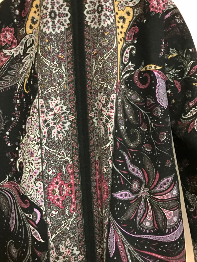 最終88% オフ！破格　新品　エトロ　上品　ペイズリー柄 チェスターコート　M