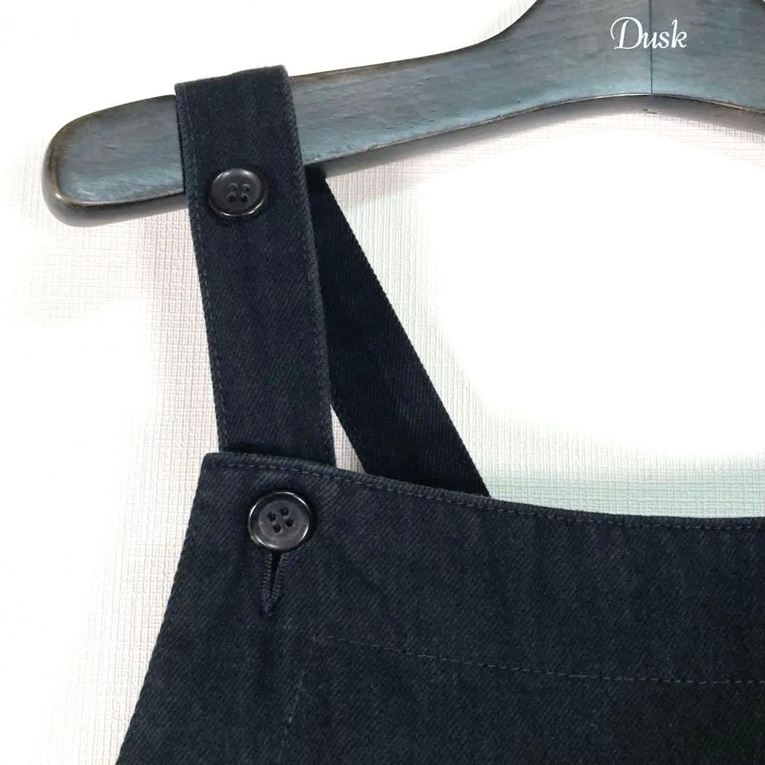 HATSKI ハツキ カツラギ オーバーオール 0 ブラック 男女 サロペット