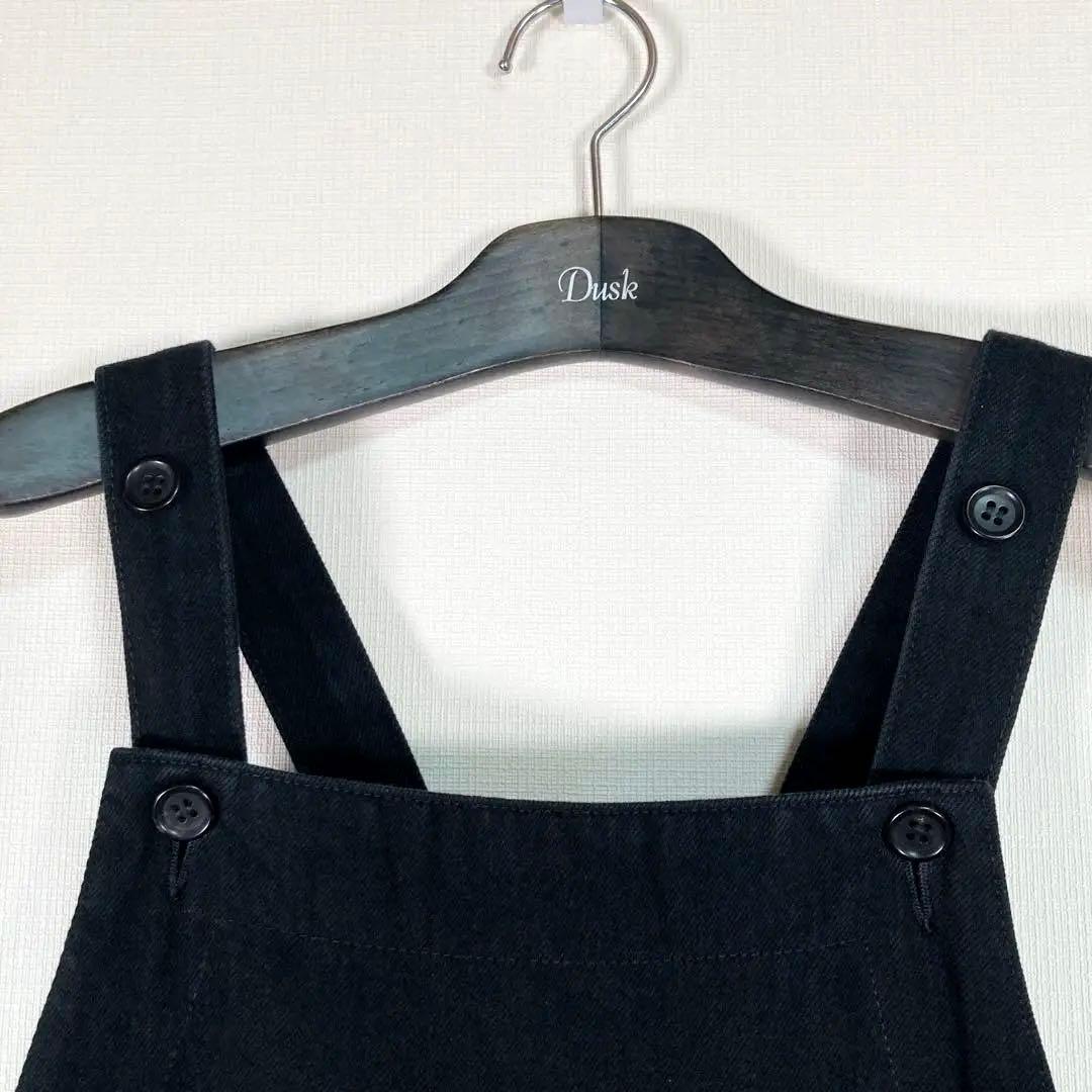 HATSKI ハツキ カツラギ オーバーオール 0 ブラック 男女 サロペット