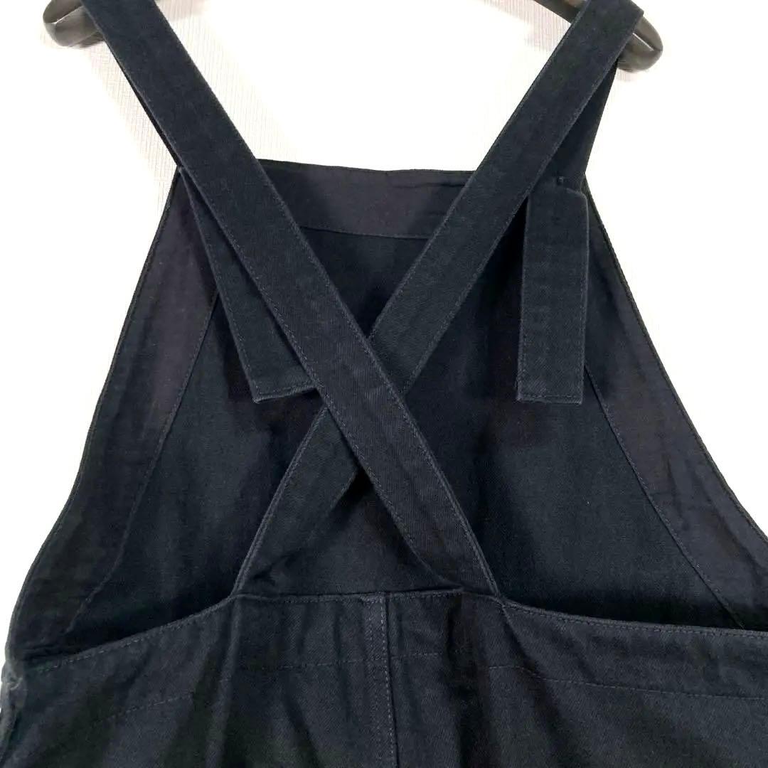 HATSKI ハツキ カツラギ オーバーオール 0 ブラック 男女 サロペット