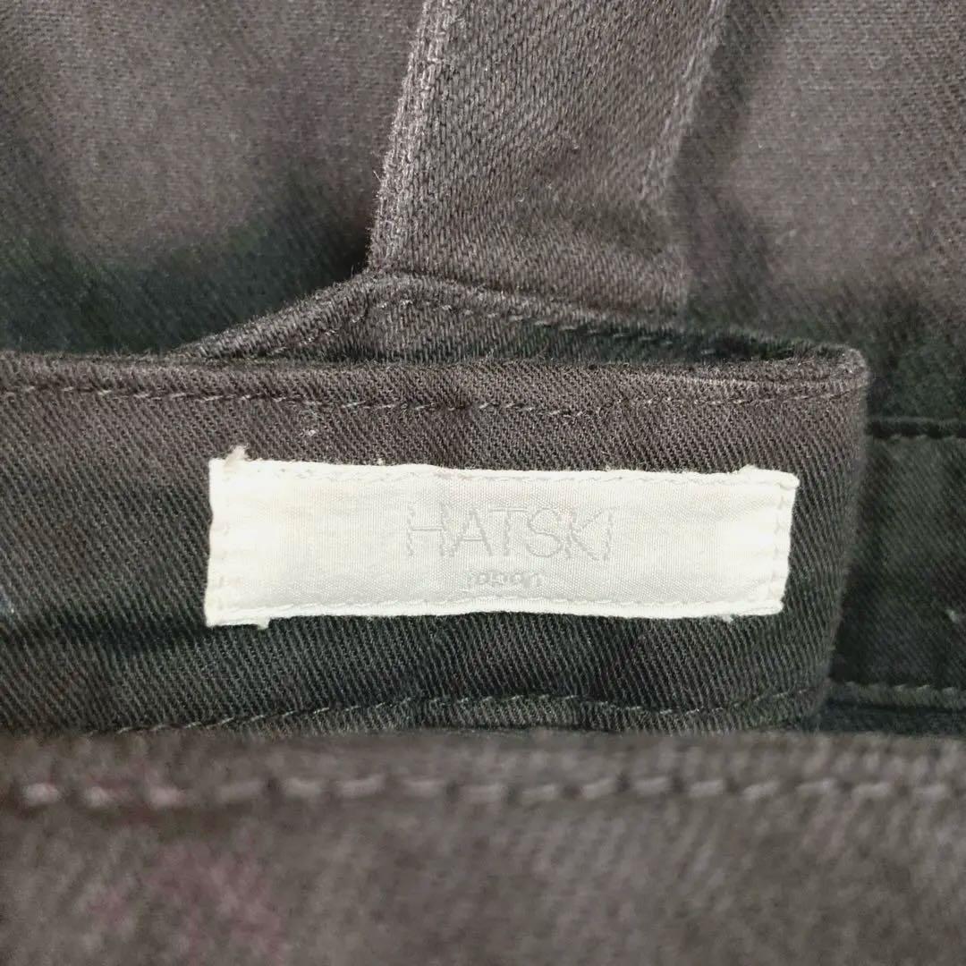 HATSKI ハツキ カツラギ オーバーオール 0 ブラック 男女 サロペット