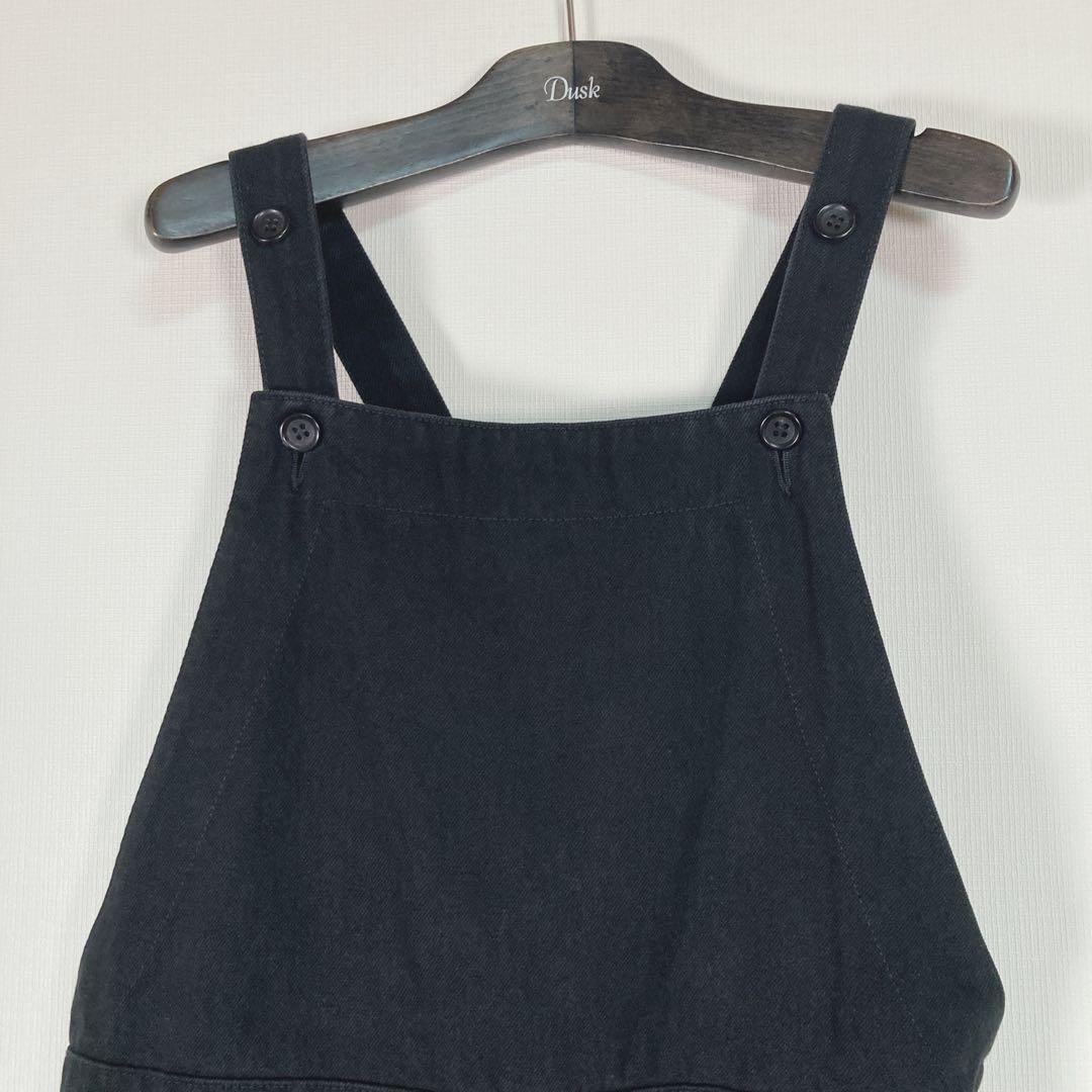 HATSKI ハツキ カツラギ オーバーオール 0 ブラック 男女 サロペット