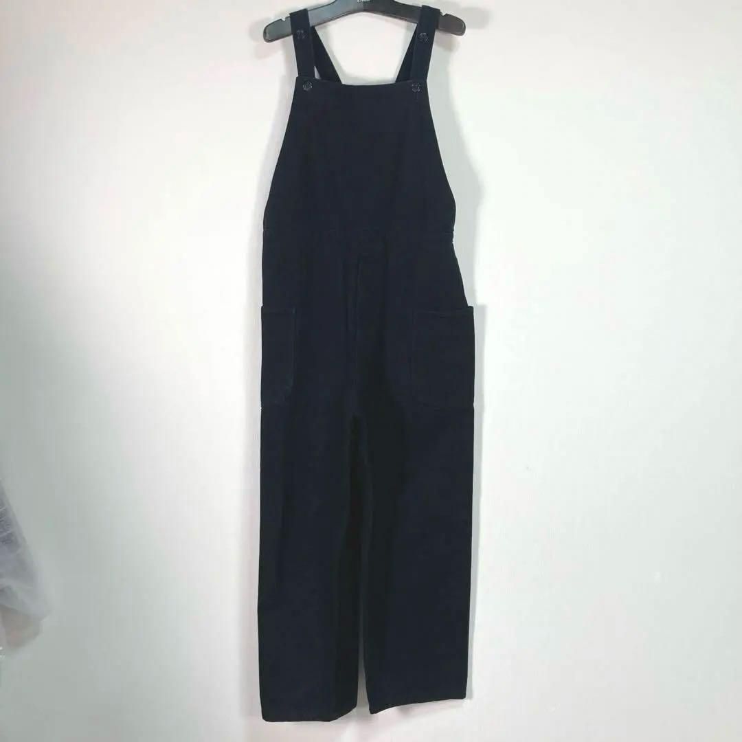 HATSKI ハツキ カツラギ オーバーオール 0 ブラック 男女 サロペット