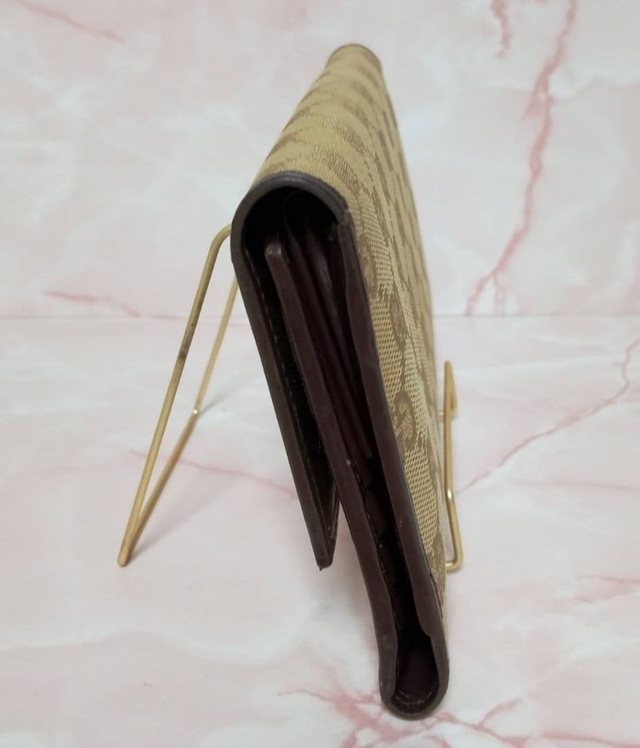 GUCCI グッチ 長財布 GGキャンバス ロングウォレット ベージュ系