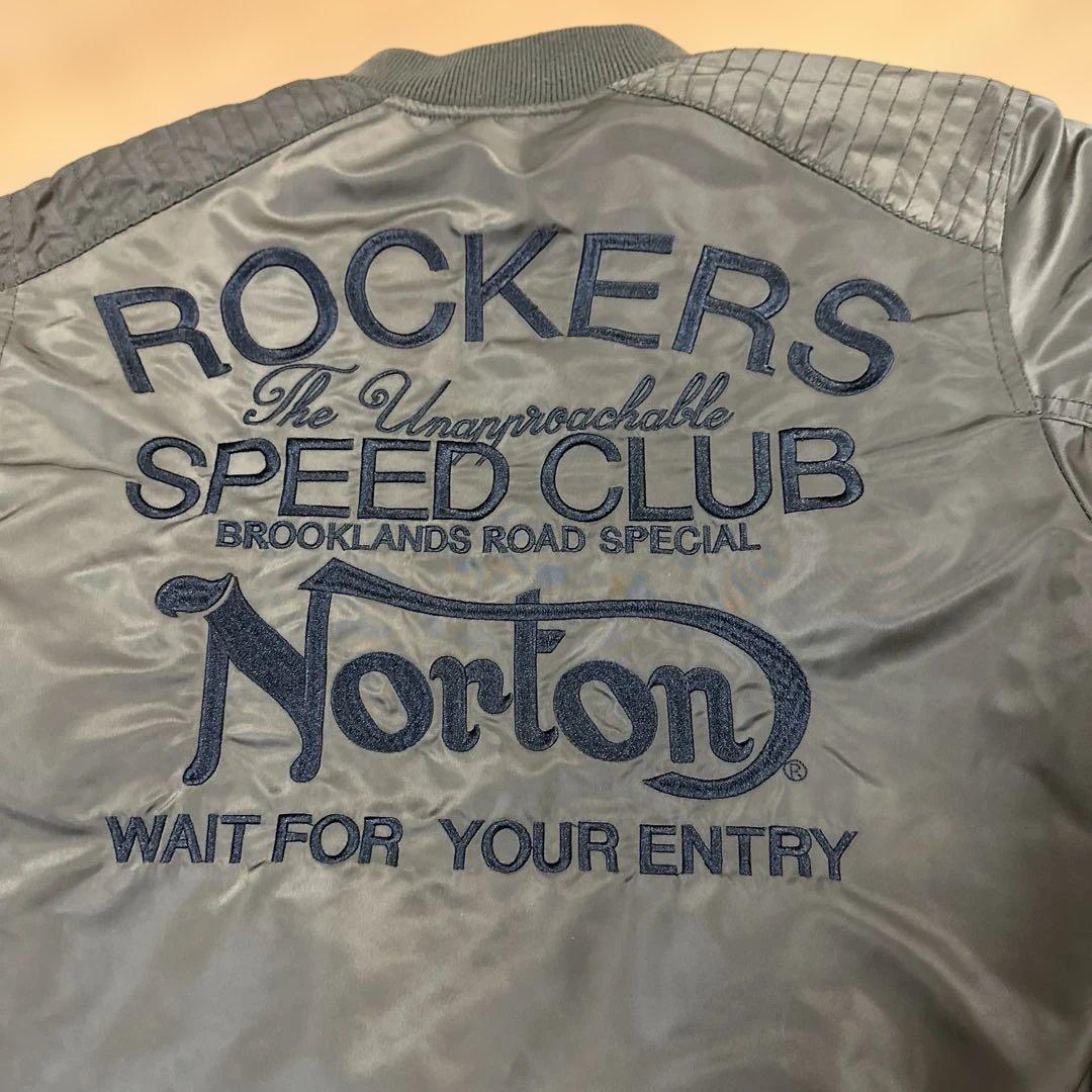 ノートン リバーシブルブルゾン フライトジャケット MA-1 ボア オリーブ M