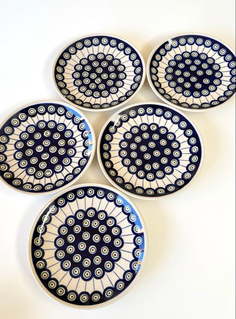 ポーリッシュポタリー 20cm 皿 5枚セット