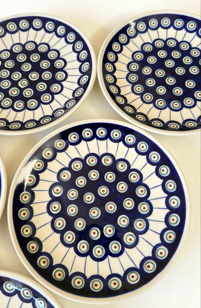 ポーリッシュポタリー 20cm 皿 5枚セット