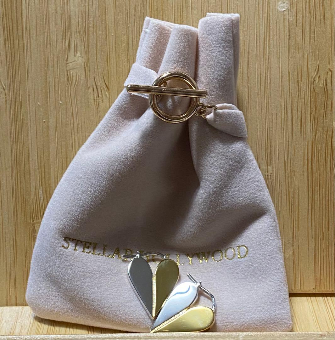 ステラハリウッド ハート型フープピアス