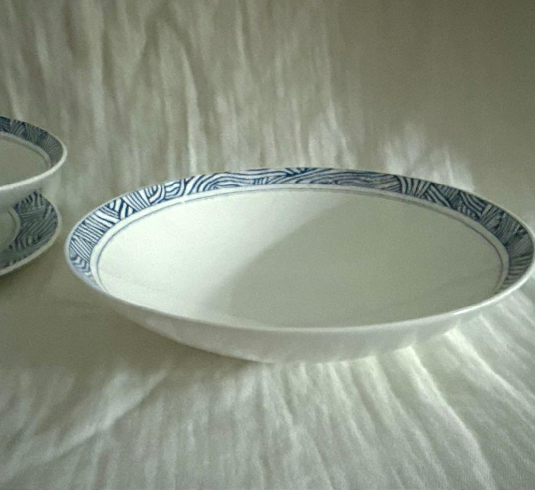 北欧トーソントーロップのデザイン食器4つ2セット定価25000円 インフィニティ