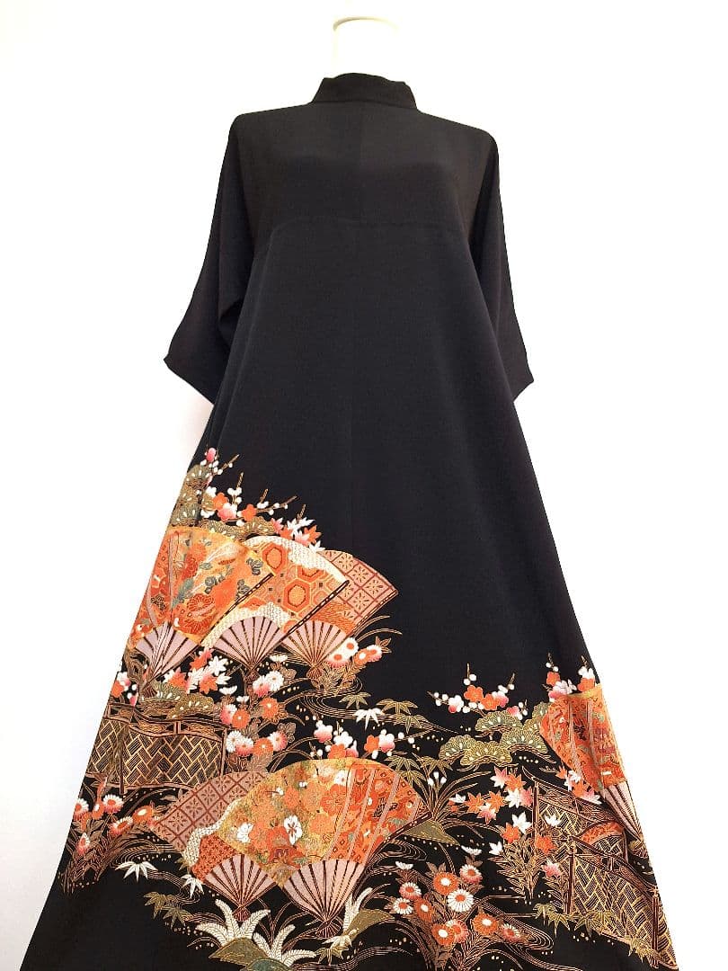 着物リメイクワンピース3640