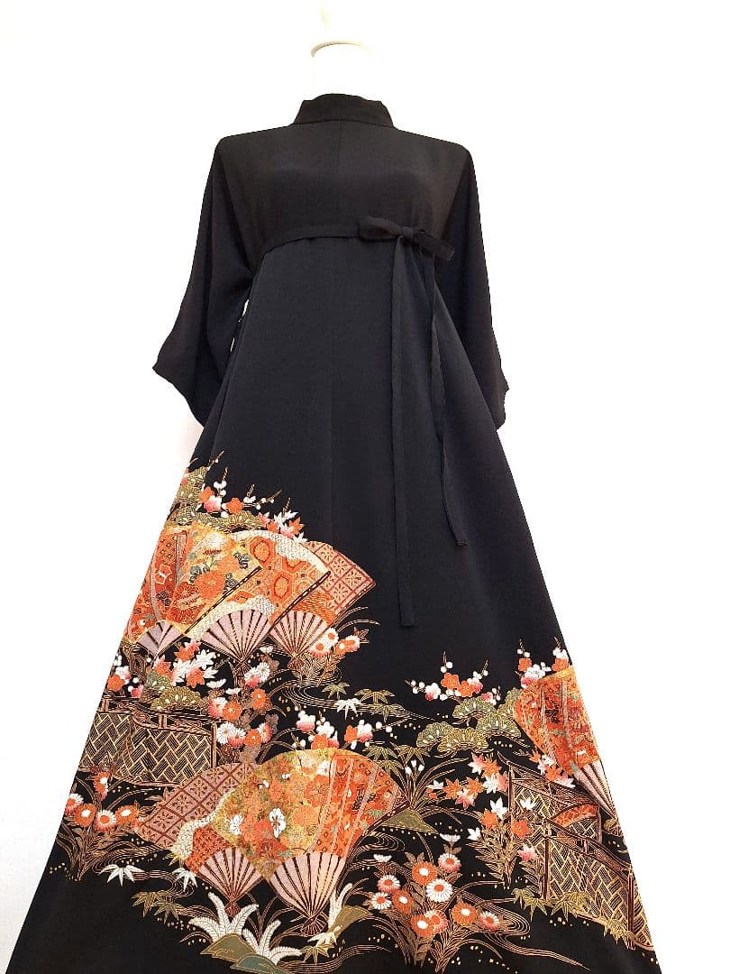 着物リメイクワンピース3640