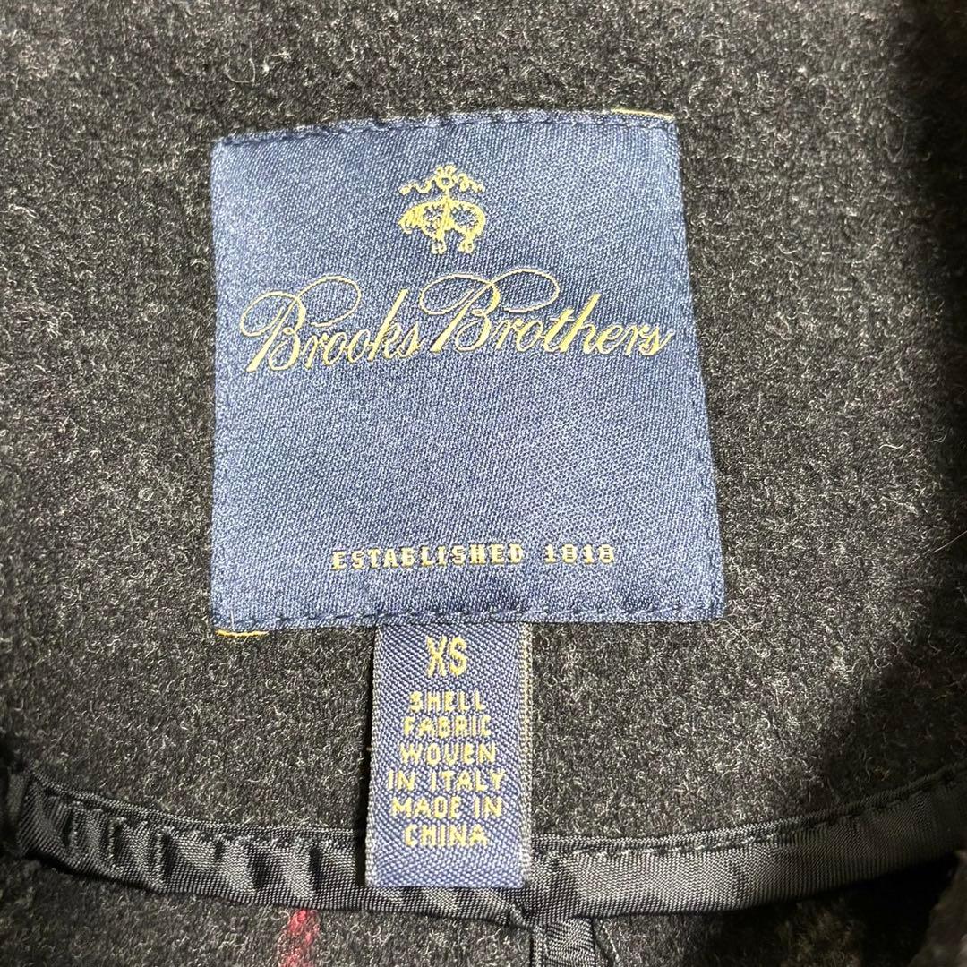 【極美品】ブルックスブラザーズ　ダッフルコート　チェック　フード　ウール