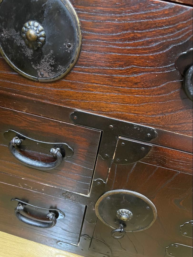 アンティーク和箪笥4段チェスト