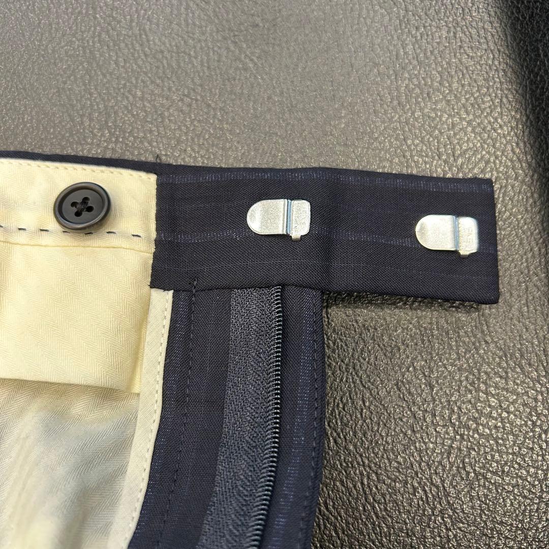 Paul Smith ポールスミス スーツ シルク混 ストライプ ネイビー XL