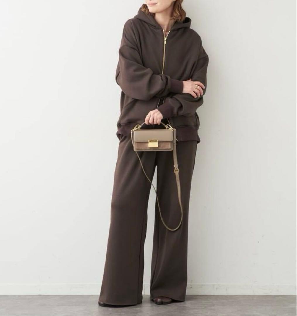 Deuxieme Classe *Warm ジップ フーディー ブラウン