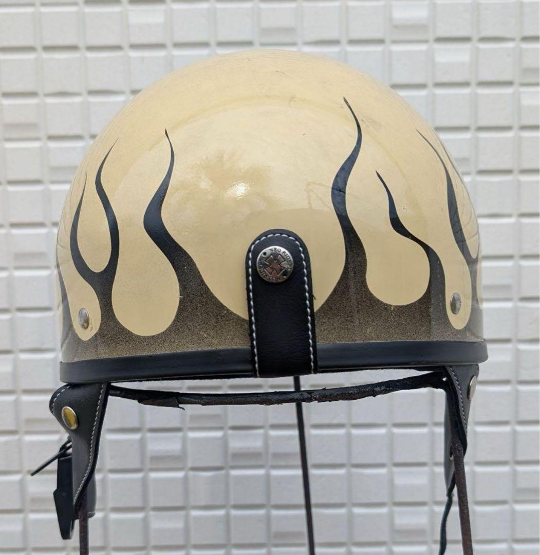 【最終値下げ中】フレイムデザイン 半帽ヘルメット 半キャップ エイジング ヤレ感