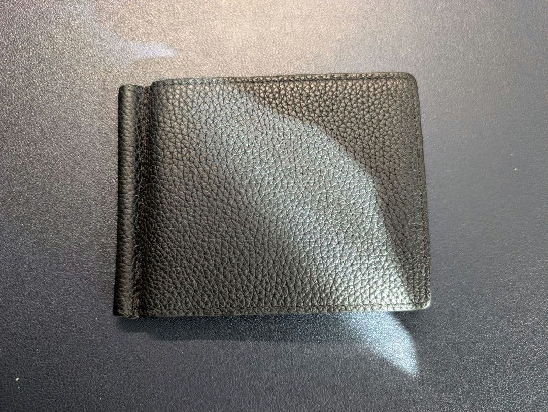 【ゆう】ボナベンチュラ レザー ブラック マネークリップ