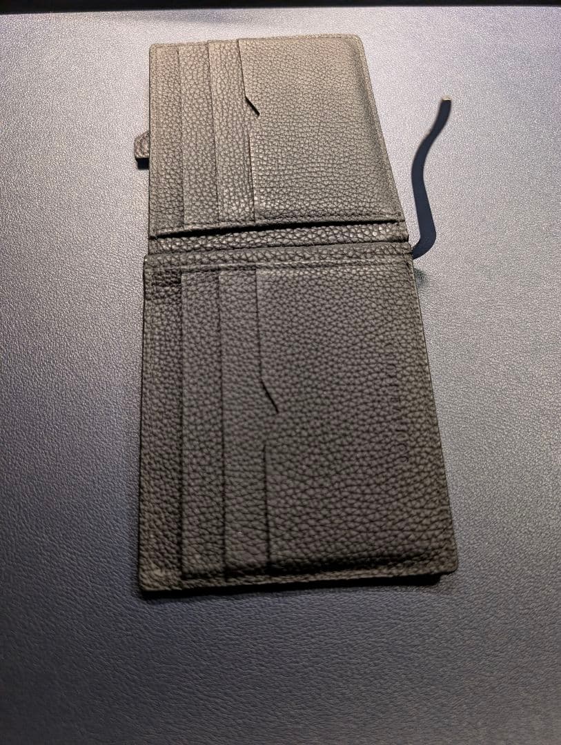 【ゆう】ボナベンチュラ レザー ブラック マネークリップ