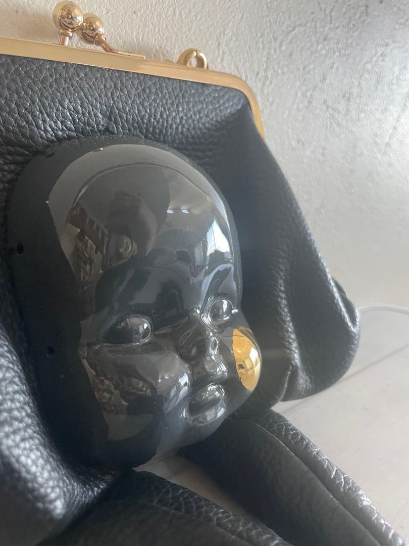 あちゃちゅむ✖️capi 陶器顔レザーバッグ　がま口　新品未使用　あちゃちゅむ